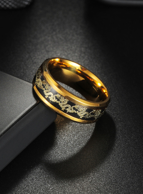 时来转运好运招财情侣钛钢对戒