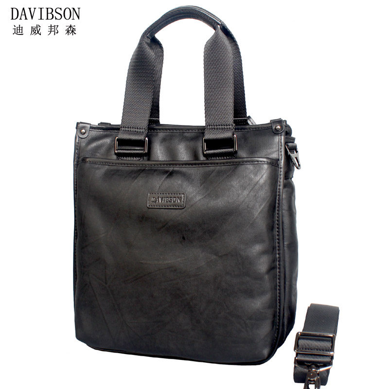 新款手提包商务竖款休闲男士包包 迪威邦森男士包袋