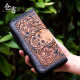 Kurayoshi handmade wallet for men and women cowhide leather carved money cloth