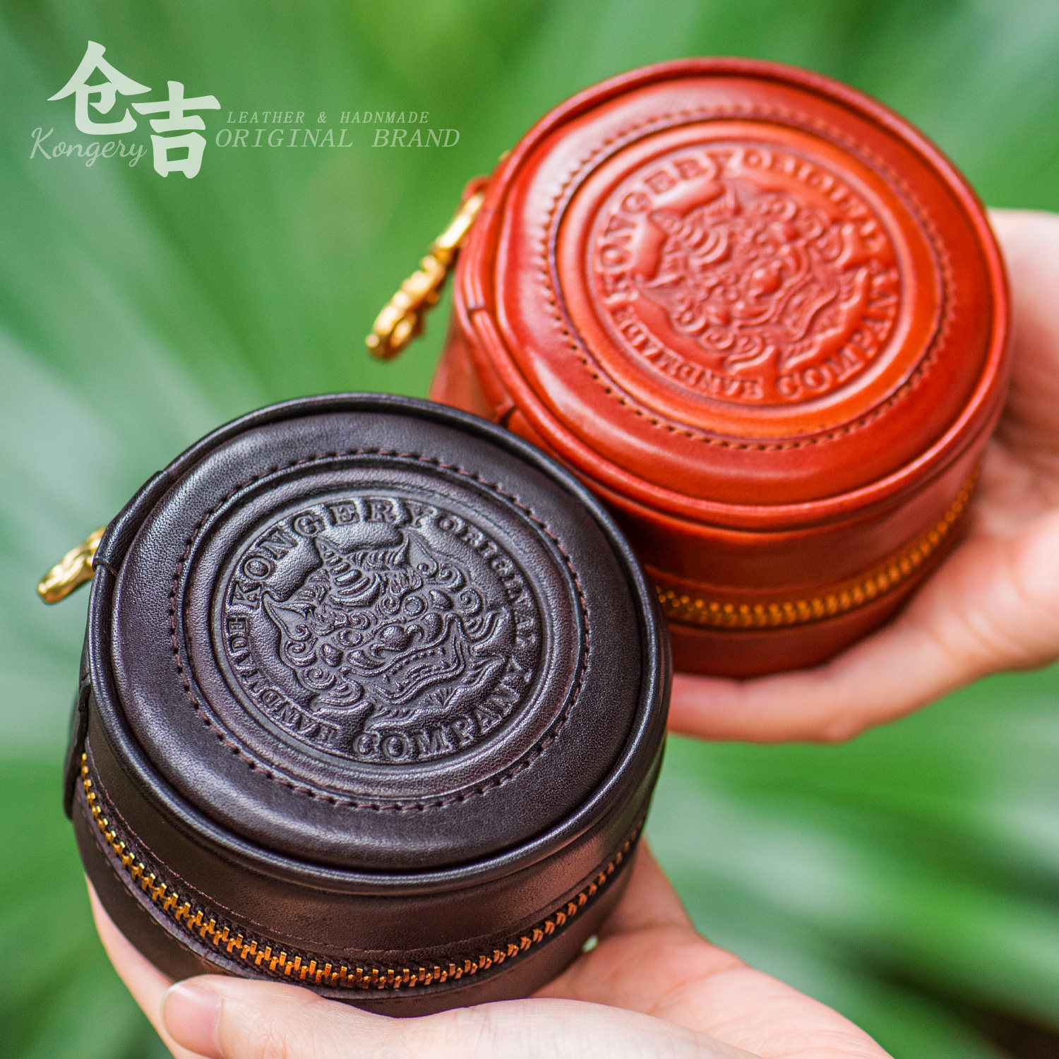 【至尊貔貅】手串收纳包！仓吉手工头层牛皮小圆包腰包核桃文玩包,淘宝优惠券,粉丝福利购,淘宝优惠卷