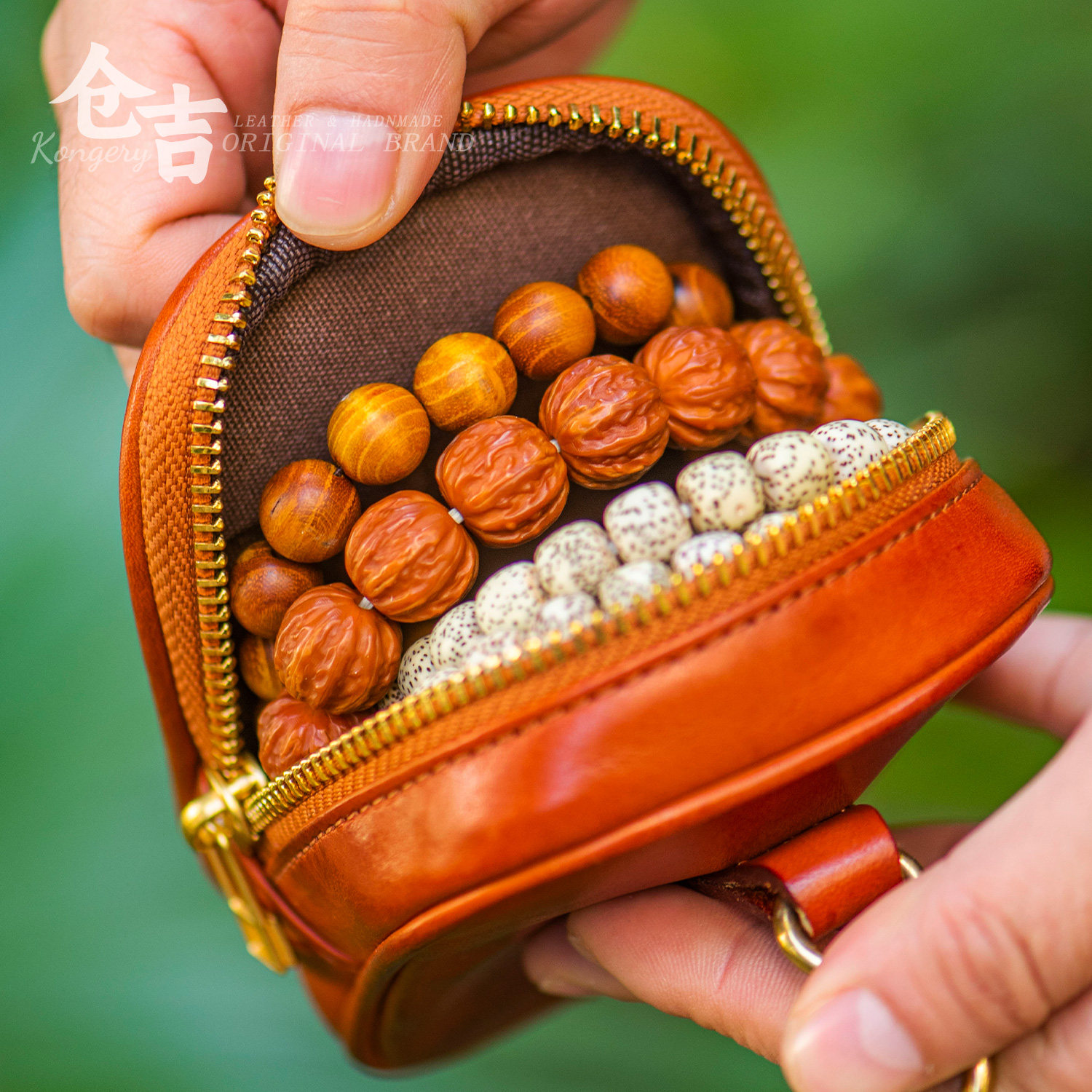 【福禄貔貅】文玩腰包！仓吉手工牛皮烟包真皮手串核桃收纳零钱包,淘宝优惠券,粉丝福利购,淘宝优惠卷