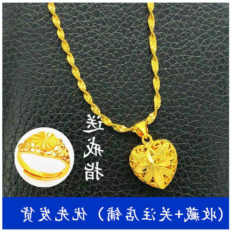 bq??越南精品纯金色沙金k999女吊坠 贝茜项链