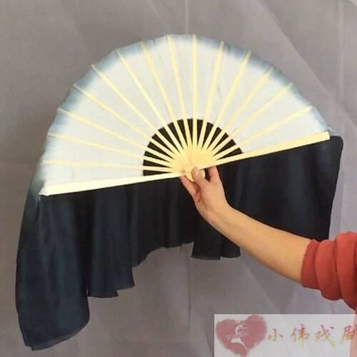 真丝舞蹈扇古典舞民族舞扇独舞秧歌演出扇水墨双面渐变扇 - 图1