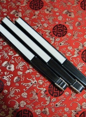 传通手工十寸乌木雕刻折扇一尺书画用文人扇子高档礼品扇各种式样