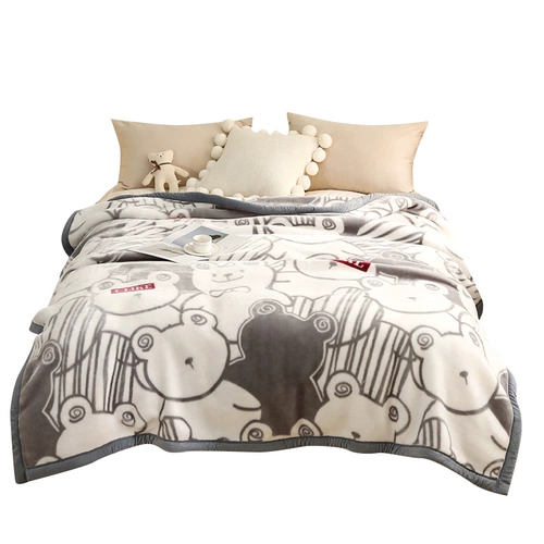 Зимнее флисовое фланелевое одеяло, увеличенная толщина