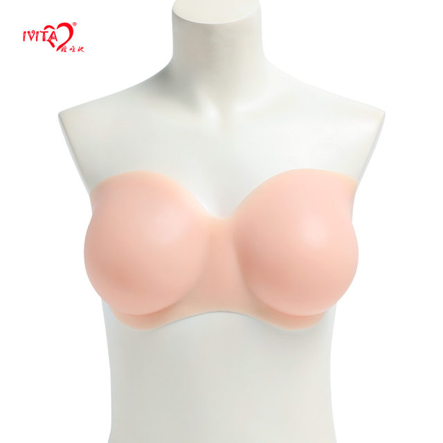 D cup silicone tube top prosthetic breasts suitable for deep concave small breasts, cross-dressing fake breasts, female anchor fake breasts