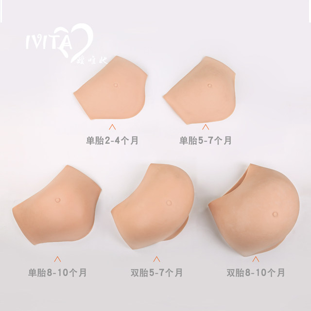 Integrated silicone prosthetic belly props simulated appearance patent