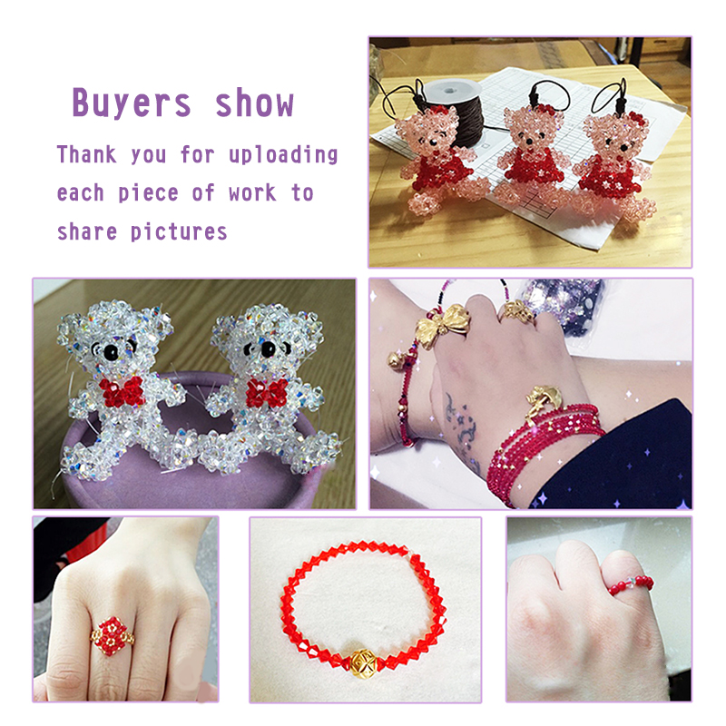 diy手工制作串珠材料水晶散珠长菱形珠 3x6mm/100颗 玻璃珠子配饰 - 图1