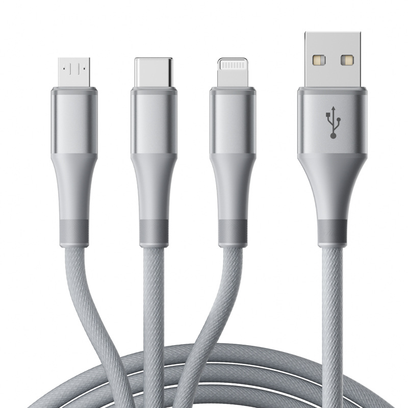 罗马仕三合一数据线适用于华为超级快充车载充电线一拖三多头iPhone15/16适用于华为苹果OPPO小米 - 图3
