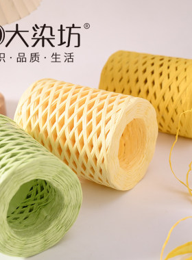 拉菲草编织线棉钩帽子的