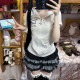 RichGirl Lace Hot Girl Cake Dark Punk Puffy Skirt Versatile Subculture Splicing Plaid Skirt