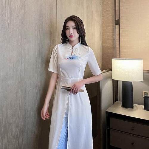 新中式改良足疗技师工作服按摩洗浴spa会所工衣女款爆款2025新款 - 图1