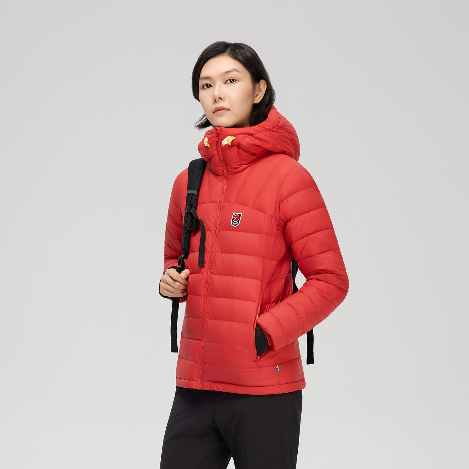 北极狐秋冬鹅绒服轻量保暖防风耐磨女士白鹅绒羽绒服 86122