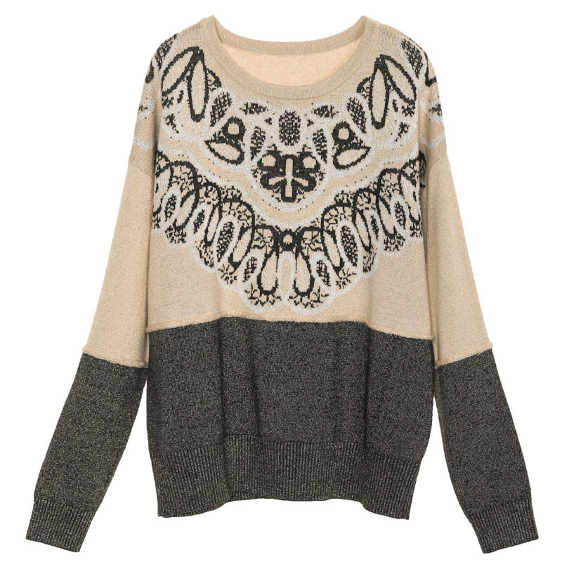 裂帛长袖2020春季新款提花风针织衫 裂帛立天毛针织衫