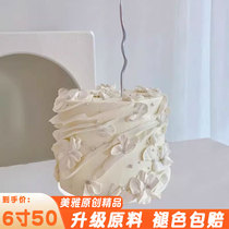 2023 new plastic simulation cake model net red brief pearl candle shop window props customize fake samples