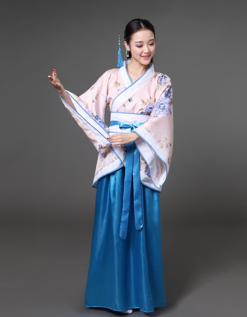 蜜糖依恋旗舰店唐装戏服古装服装仙女清新淡雅 演出服改良成人舞蹈公主女装汉服3