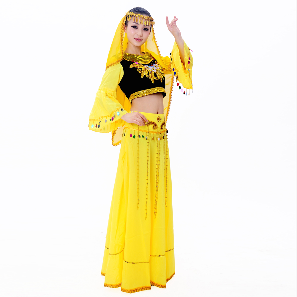 新疆表演服装女少数民族广场舞台裙 蜜糖依恋民族服装/舞台装