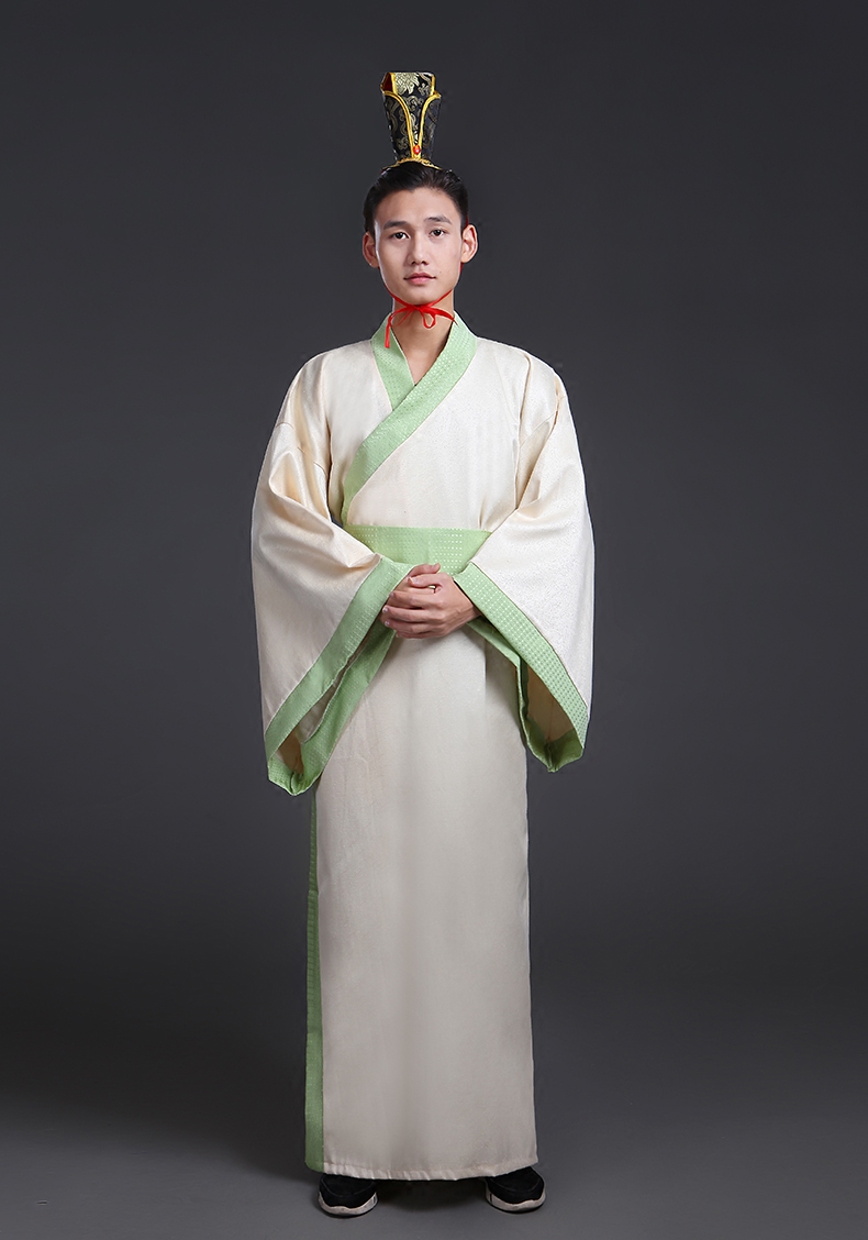 蜜糖依恋旗舰店新款古装服装男汉服男士曲裾臣子官服汉朝大臣书生汉服直裾深衣1