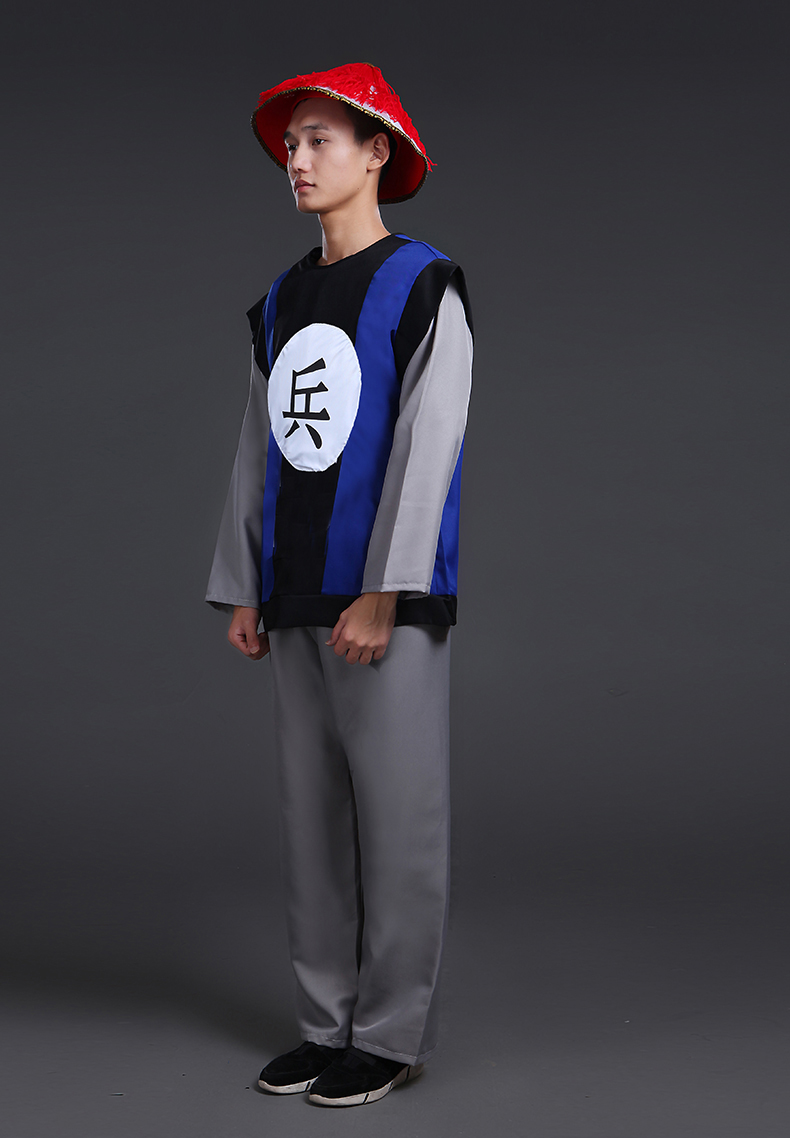 蜜糖依恋旗舰店衙役影视演出戏服狱卒兵服清朝卫服兵服马甲清朝官服 清兵服装3