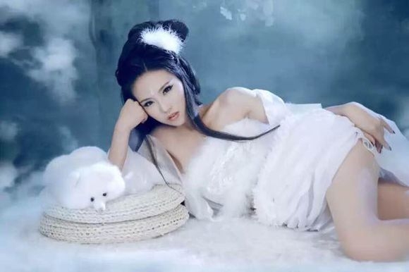 蜜糖依恋旗舰店新款古装服装 性感舞蹈服古装摄影写真服装白薄纱唐装汉服仙女服2