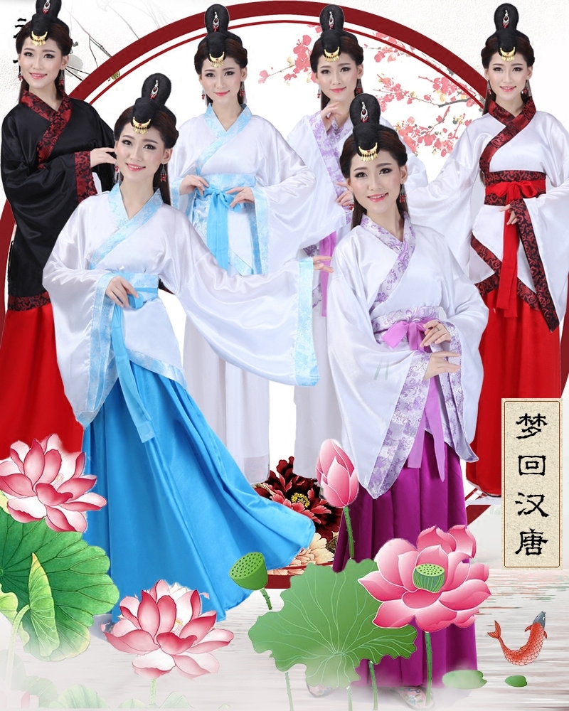 蜜糖依恋旗舰店汉服女曲裾嫦娥仙女舞蹈服襦裙戏曲服装演出服学生古装毕业成人礼3