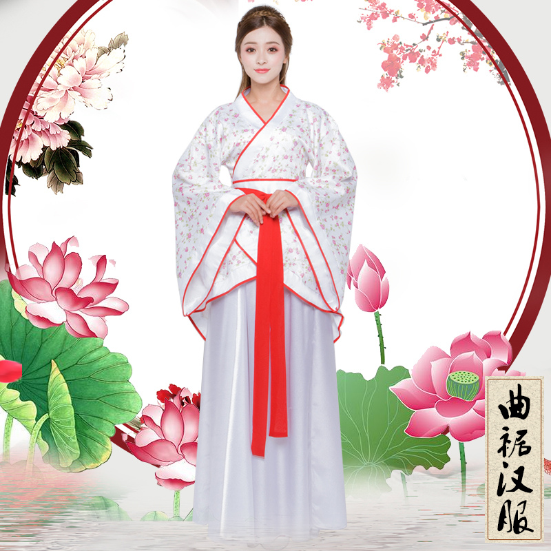蜜糖依恋旗舰店蜜糖依恋新款汉服女装汉服曲裾古装服装 民族服装女古装曲裾演出2