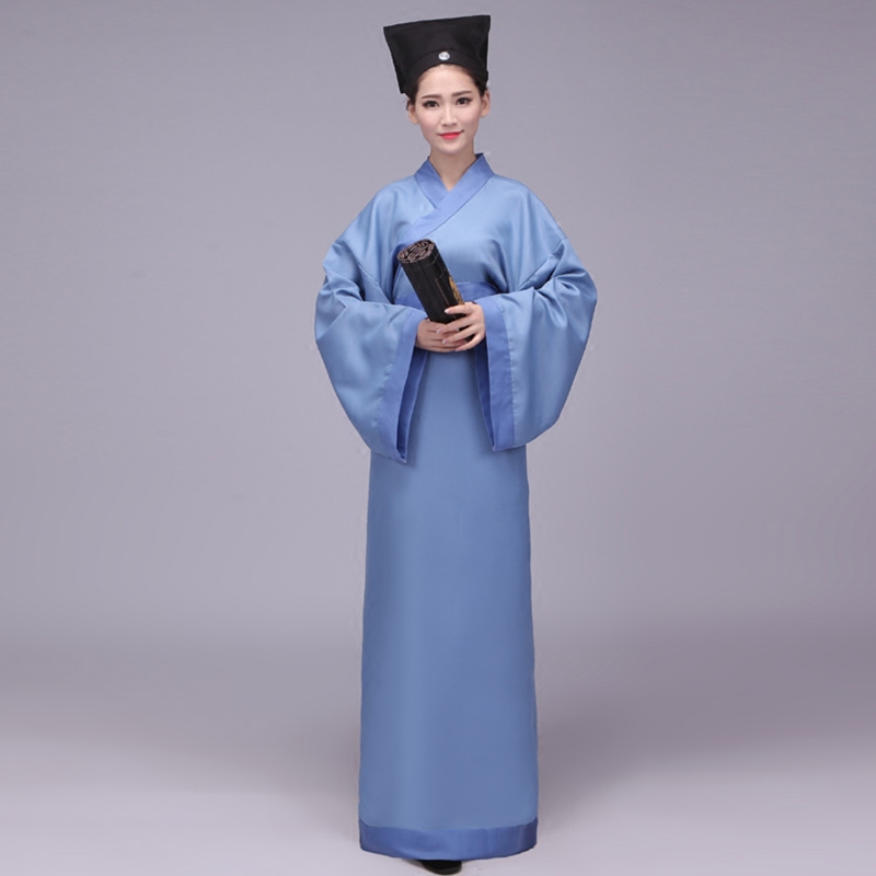 蜜糖依恋旗舰店古装汉服直裾深衣书生深衣男侠客服装 书生装才子服 古代学生装0