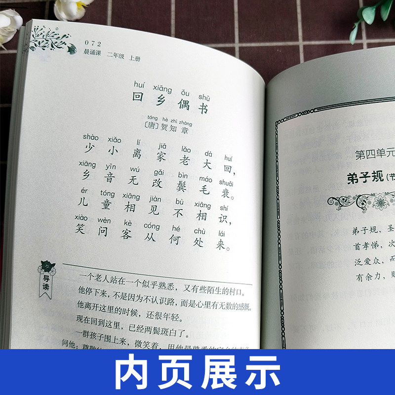 2025新版晨诵课二年级上册下册 干国祥 陈美丽主编 小学2年级童谣唐诗宋词现代诗歌知识学习 小学教辅 儿童文学儿童的身心发展