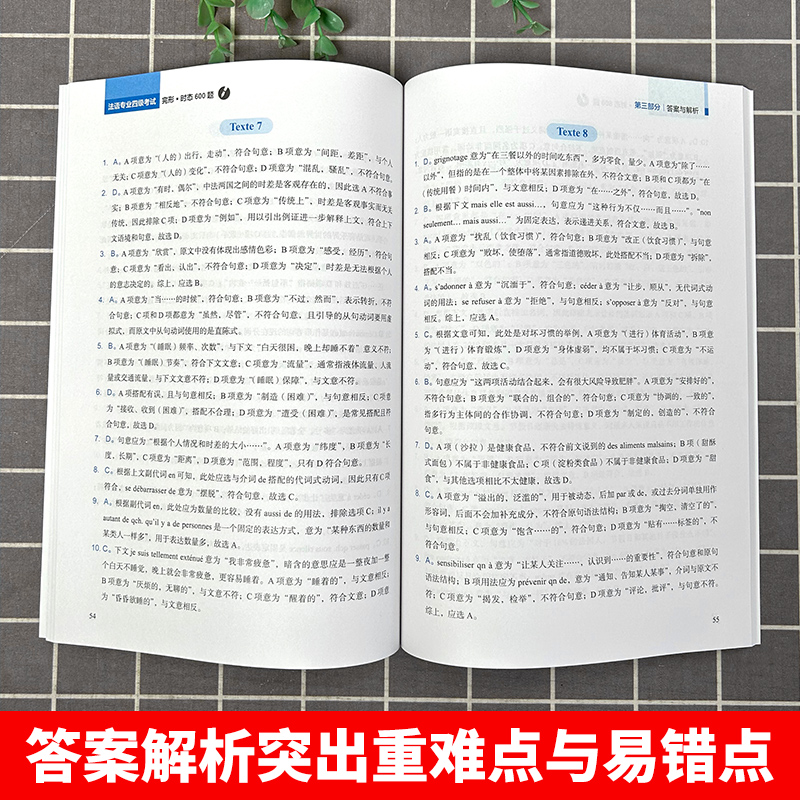 法语专业四级考试完形时态600题 丁佳溦编 法语专业本科二年级备考用书 法语专业四级模拟题 外语教学与研究出版社 9787521345957 - 图3