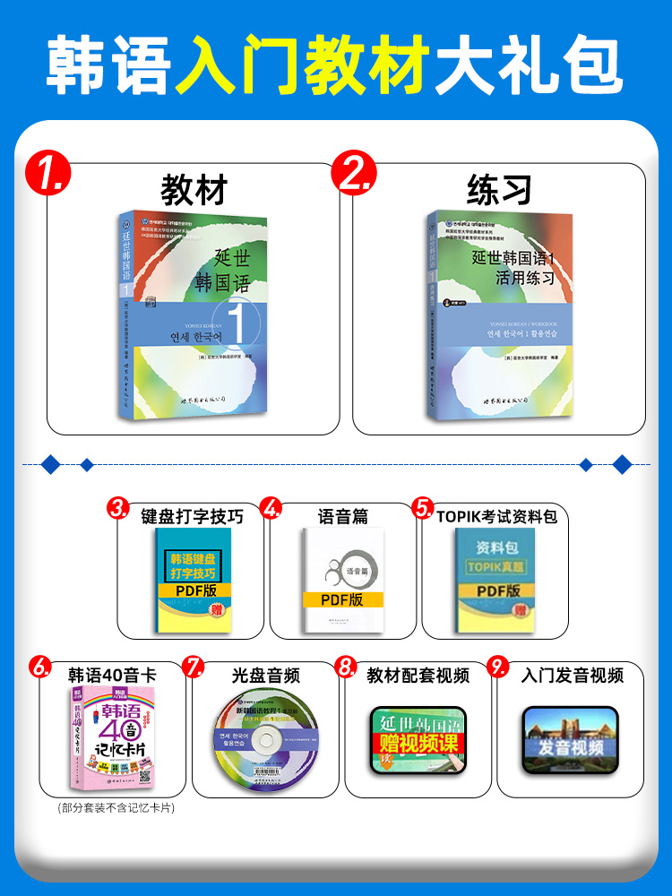 新版延世韩国语教材+练习册1-6延世大学韩语自学入门教材韩语零基础自学入门语法单词教材程书延世韩国语1topik初级延世韩语123456 - 图2