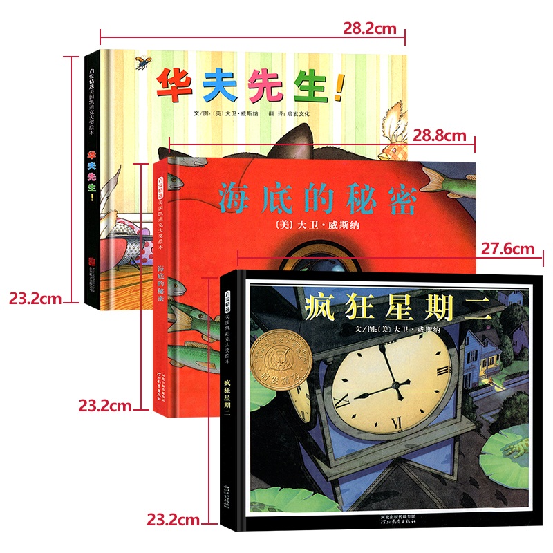 获国外凯迪克大奖无字绘本华夫先生疯狂星期二海底的秘密套装全3册大卫威斯纳0-3-6周岁幼儿童绘本图画故事书亲子阅读 - 图0