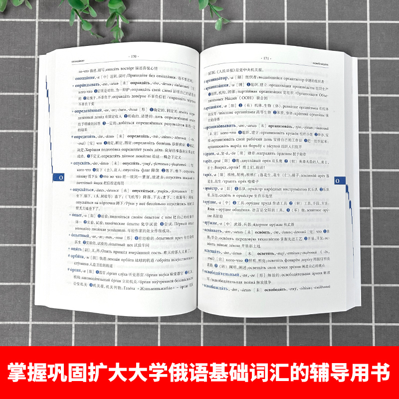 外研社高等学校俄语专业四级考试词汇篇外语教学与研究出版社俄语专业考试快速通关俄语专四专4单词书俄语基础词汇积极词汇-图2