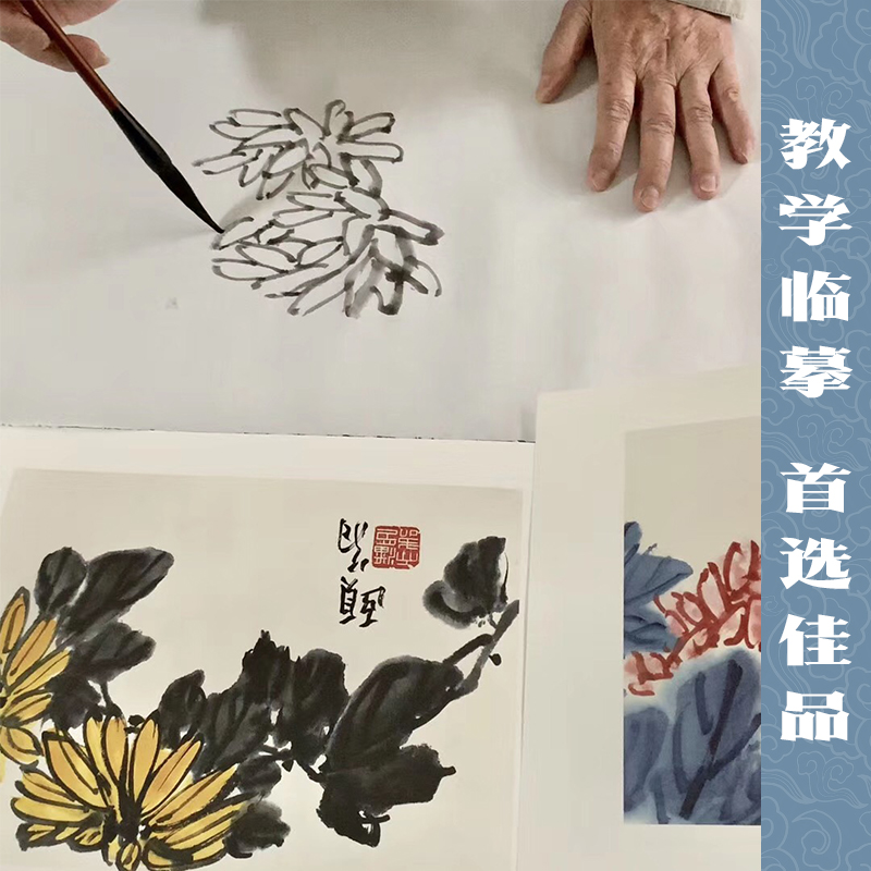 恽寿平花卉册南山册页书画历代名家册页鉴赏临摹画册国画大师高清画集临摹教材中国画花鸟画技法作品集水墨绘画艺术教程书籍-图3