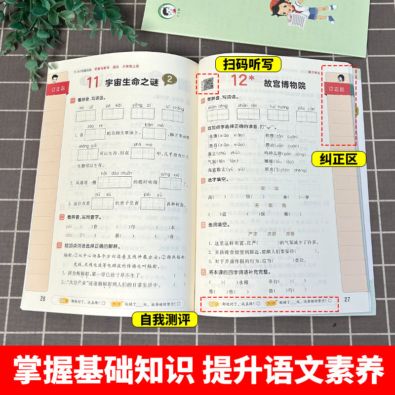2024秋新版53小学基础练语文积累与默写一二三四五六年级上册下册小学基础题看拼音写词语汉语句式训练大全阅读真题60篇53天天练