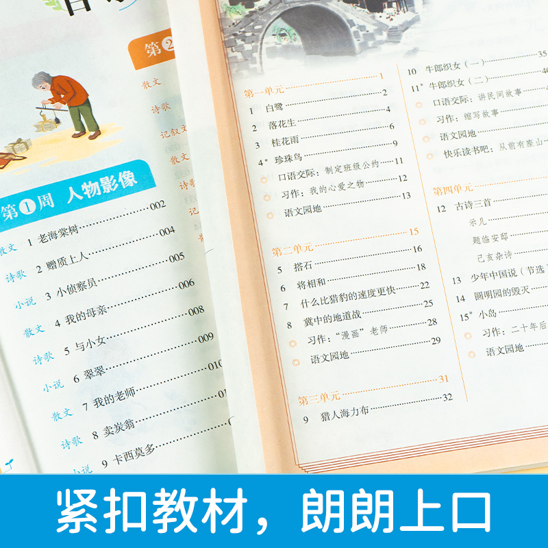 开心小学作文晨读晚练一二三年级四五六年级同步作文晨读本练字帖笔画笔顺强化练习册阅读同步337晨读法优美句子训练开心教育-图1