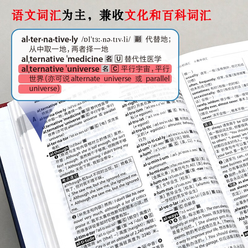 外研社英汉多功能词典建宏外研社新版英语字典英汉汉英双解多功能学习词典初高中学生自学英语入门词汇教材辅导多功能词典工具书-图1