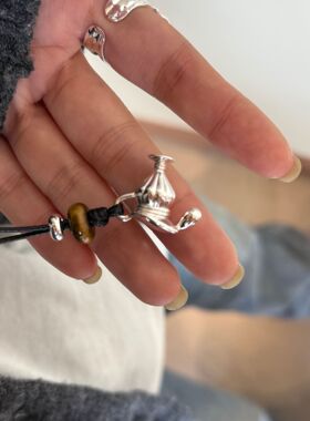 Gary的宝藏博主同款ins百搭个性抽拉神灯铃铛花造型时尚欧美跨境