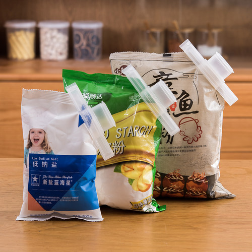 日本密封夹出料嘴食品袋封口夹家用调料洗衣奶粉袋密封盖子防潮夹 - 图3