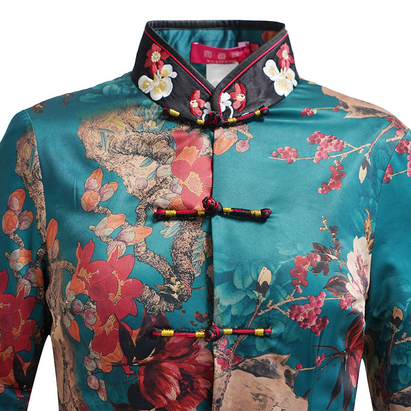 唐装女冬装加厚中式绣花上衣喜庆 如意风上衣