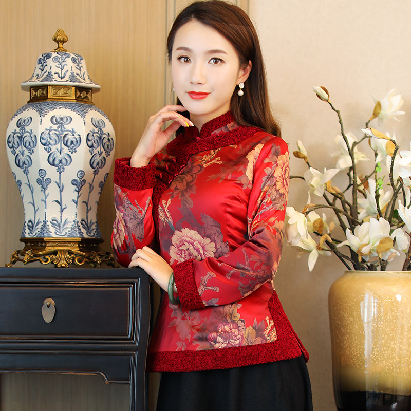 如意风唐装中国风女装中式加厚夹棉 如意风上衣