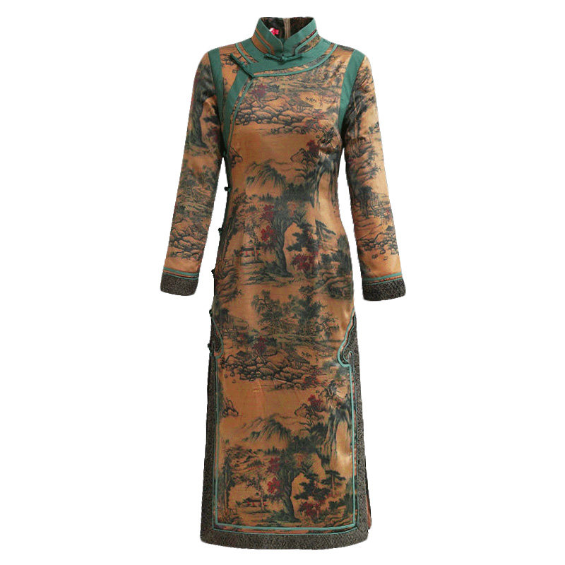 如意风复古中式民族风女装 如意风旗袍