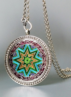 元素挂饰珐琅釉圆形吊坠现货