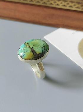 美式风纯银原矿天然无优化戒指