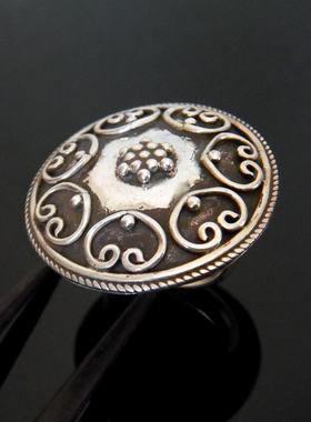 印度手工民族风复古戒指银饰品