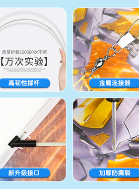 叮当小孩雷霆机甲卡通风筝2026新款儿童微风易飞专用动漫高档户外