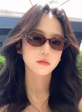 猫眼墨镜女欧美风复古偏光椭圆框