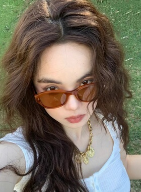 防晒猫眼个性男女可可色太阳眼镜