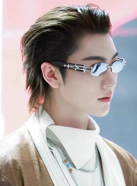 2026新款未来科技感无框太阳眼镜男女星星复古Y2K高级感千禧墨镜