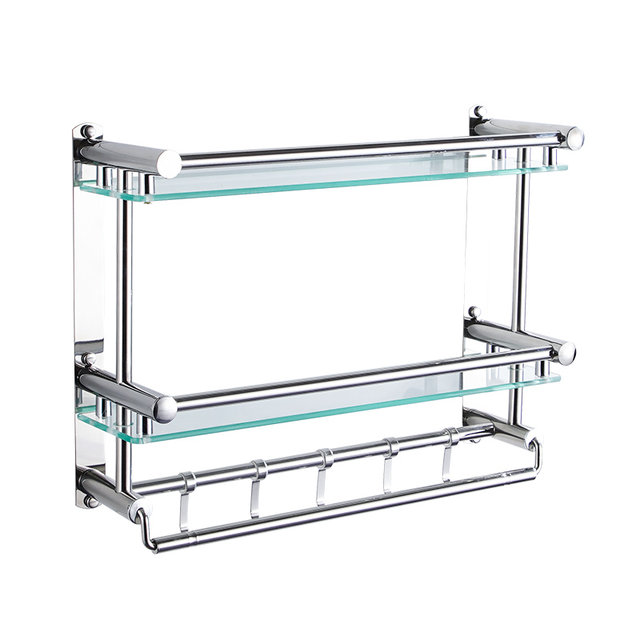 Glass 304 stainless steel towel rack without punching holes