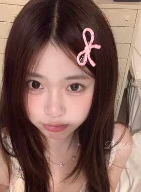 韩系ins粉色波点蝴蝶结发夹